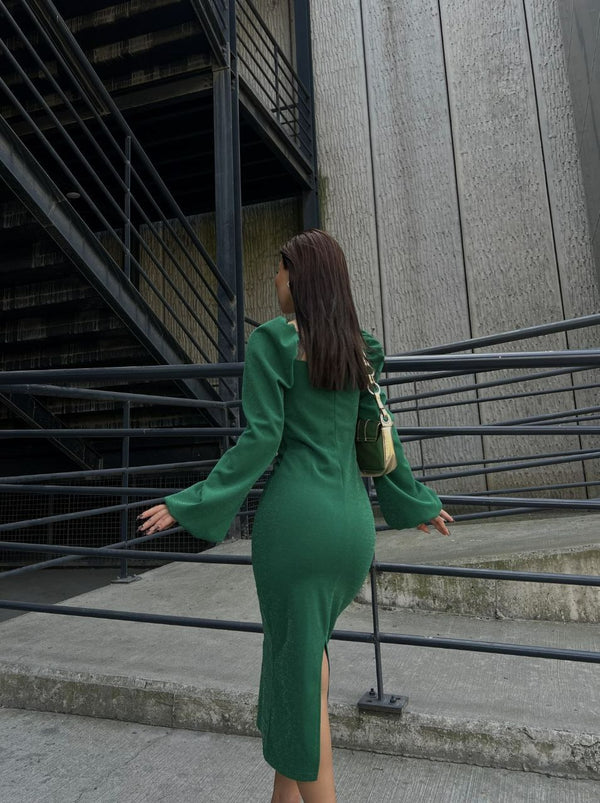 Trendusfashion Kadın Uzun Kollu Kalem Elbise - Şık Tasarım