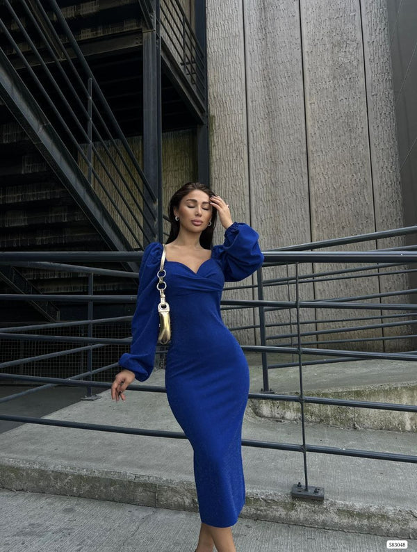Trendusfashion Kadın Uzun Kollu Kalem Elbise - Şık Tasarım