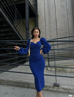 Trendusfashion Kadın Uzun Kollu Kalem Elbise - Şık Tasarım