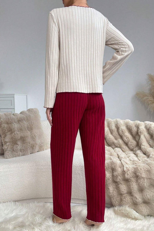 Trendusfashion Yeşil Pamuklu Kalp Detaylı Pijama Takımı 7089