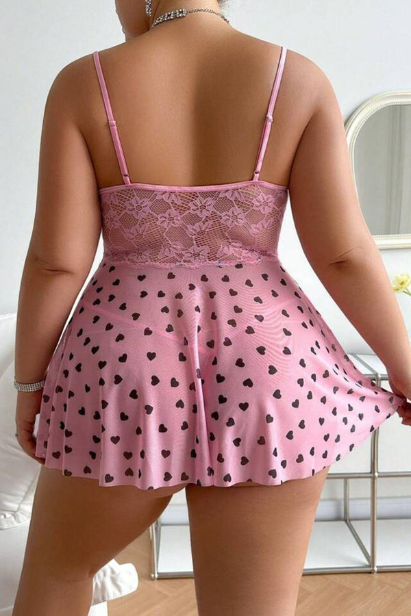 Pembe Kalp Desenli Pinterest Gecelik 15712